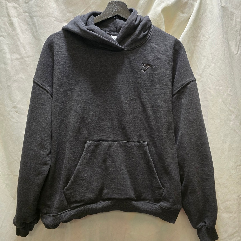 Gymshark Rest Day Sweats Gray Hoodie Sweatshirt Embroidered Logo Small Womens‎